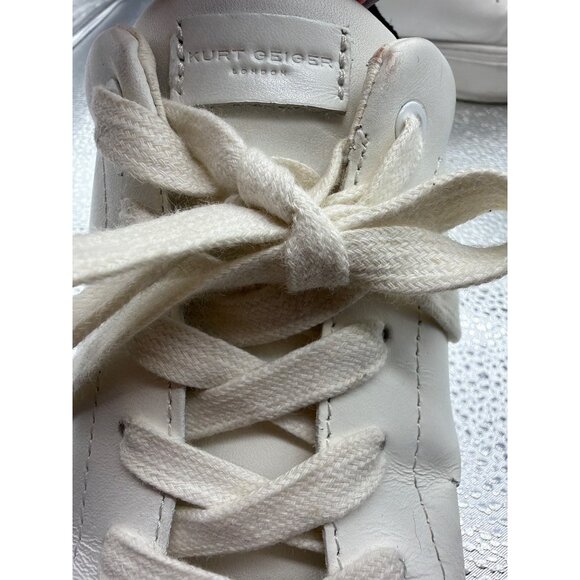 KURT GEIGER LONDON Women's Laney Platform Low Top Sneakers White Leather EUR 41 - Picture 7 of 11